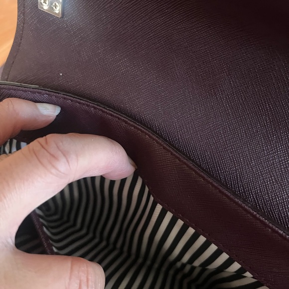 Kate Spade Cameron Street Byrdie Saddle Dark Purple Crossbody Bag - Picture 8 of 12